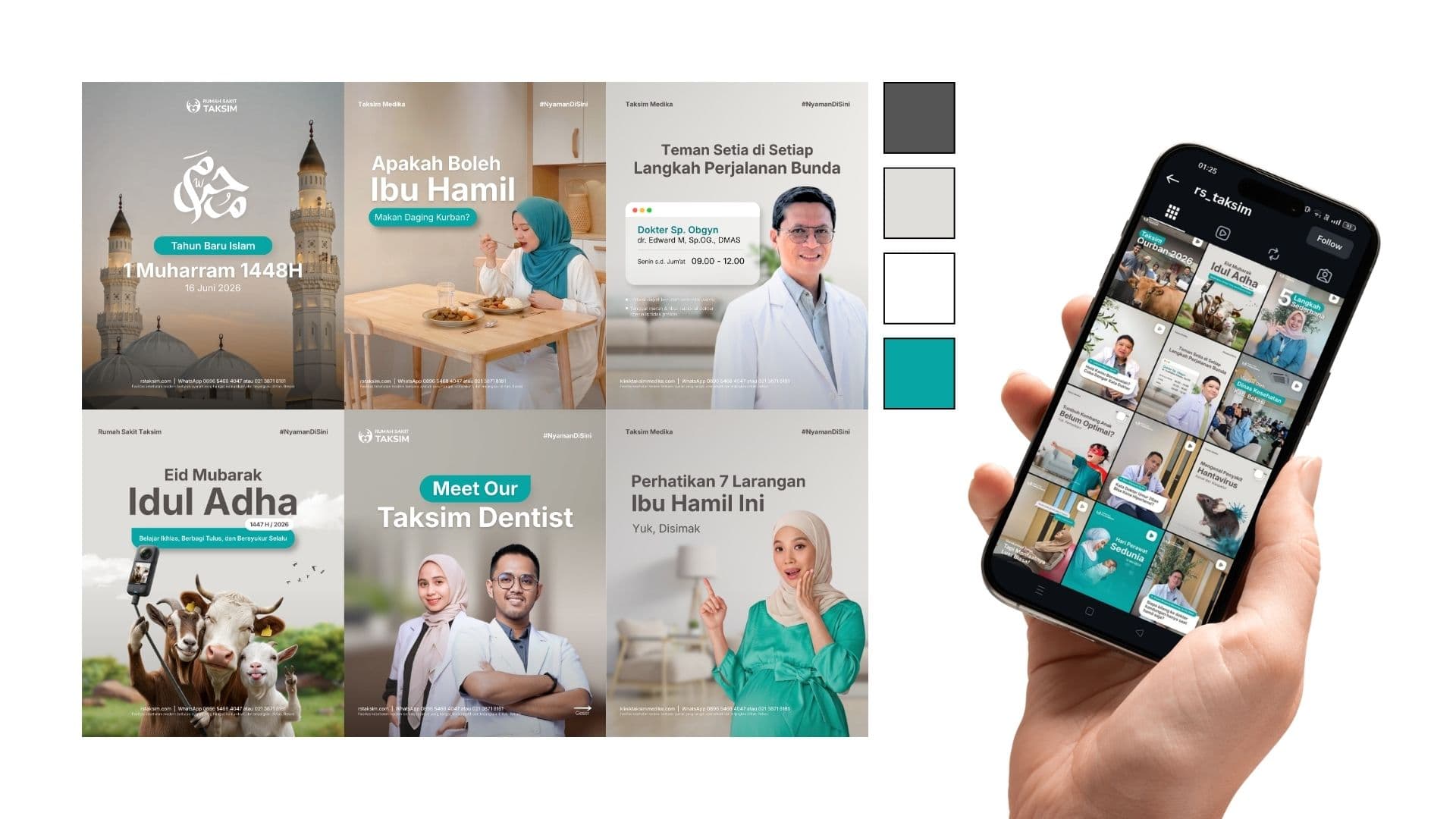 Taksim Hospital - Social Media Design